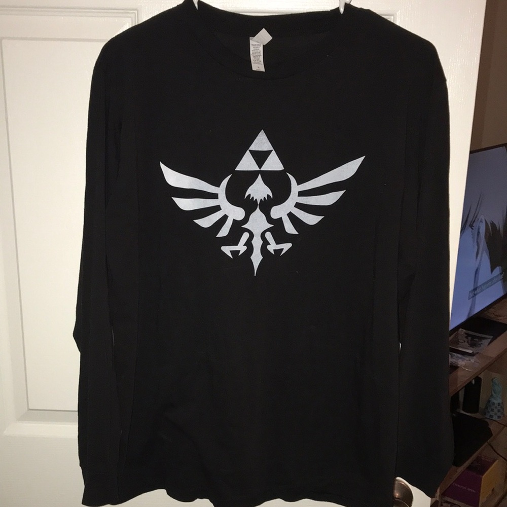 🖤LEGEND OF ZELDA MENS BLACK L/S TOP SIZE L🖤 - Picture 3 of 9